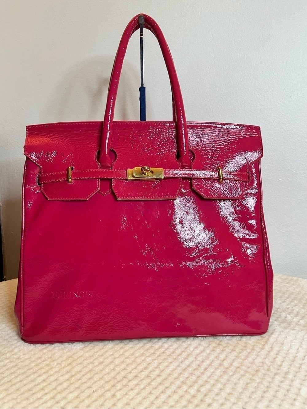 🩷Vintage Marino’s Pink Leather
Satchel Kelly Bag Italian Designer🩷